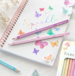 Caixa Metal Lápis Cor Pastel Sparkle Faber-Castell