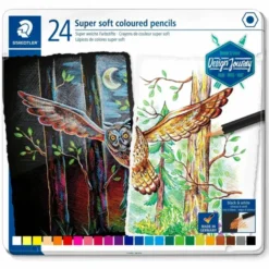 Caixa Metal Lápis Cor Suaves Design Journey Staedtler