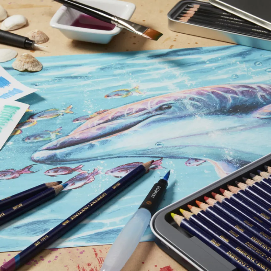 Caixa Metal Lápis Inktense Derwent
