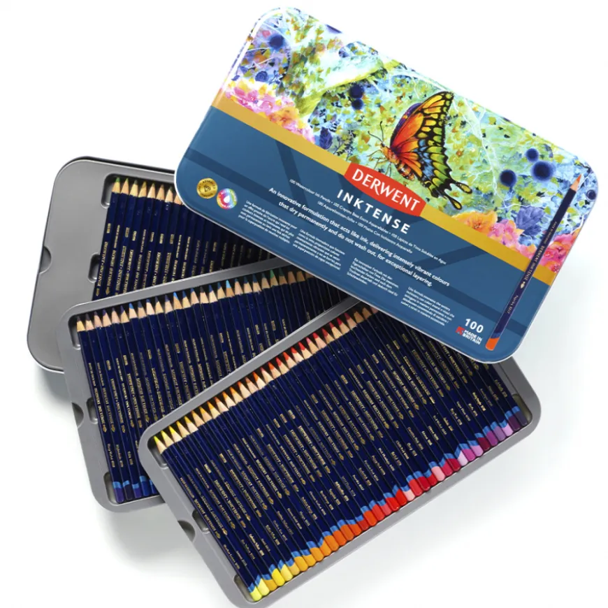 Caixa Metal Lápis Inktense Derwent