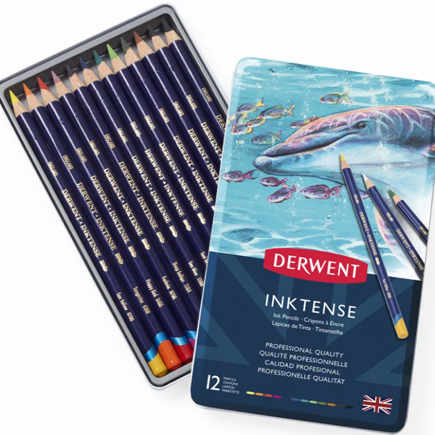 Caixa Metal Lápis Inktense Derwent