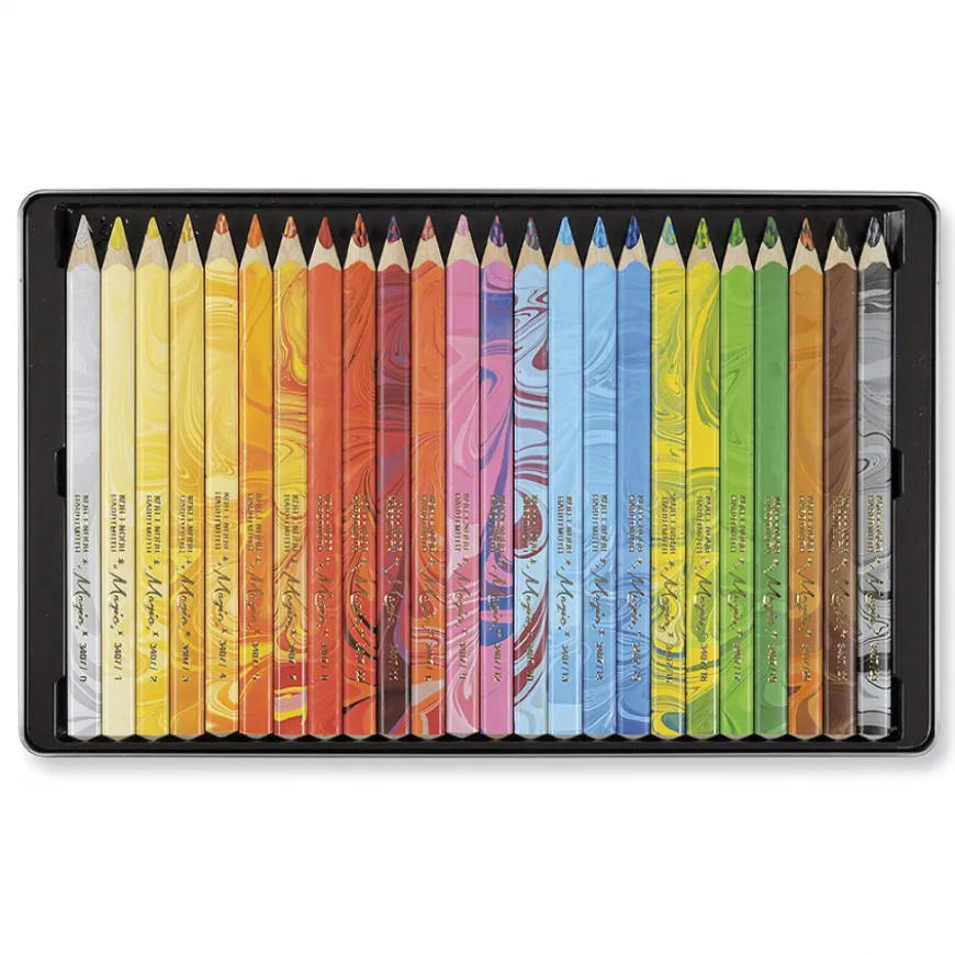 Caixa Metal Lápis Multicolor Triangulares Magic Koh-I-Noor