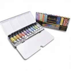 Caixa Metal Tubos L´Aquarelle Iridescente Sennelier