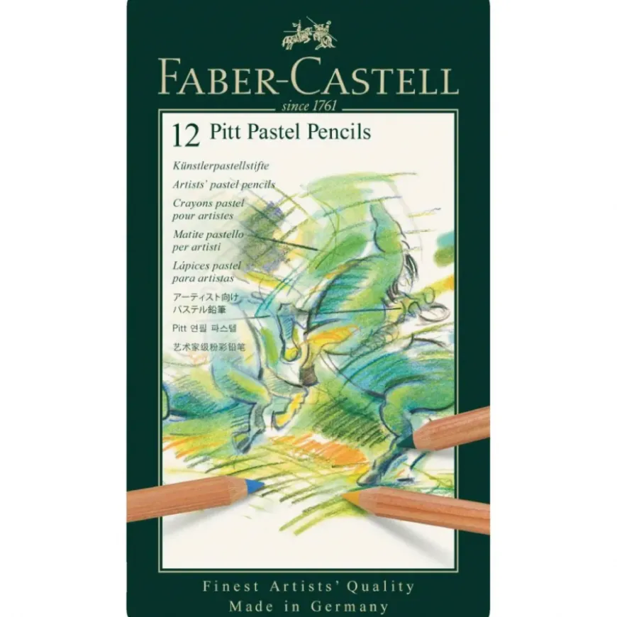 Caixa Metálica Lápis de Cor Pastel Pitt Faber-Castell