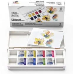 Caixa Pastilhas Aguarela Cotman Floral Winsor & Newton