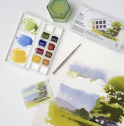 Caixa Pastilhas Aguarela Cotman Paisagem Winsor & Newton
