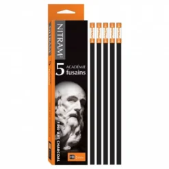 Carvão Natural Nitram Academia 5mm HB (médio)