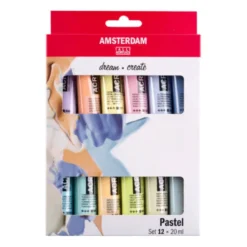 Conjunto Acrílico Cores Pastel Amsterdam