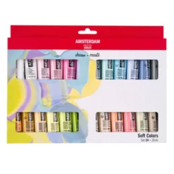 Conjunto Acrílico Cores Pastel Amsterdam
