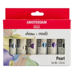 Conjunto Acrílico Cores Perlescentes Amsterdam