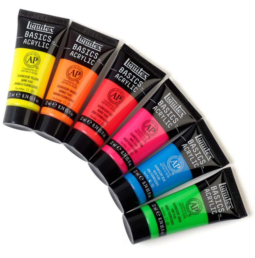 Conjunto Acrílico Fluorescente Basics Liquitex