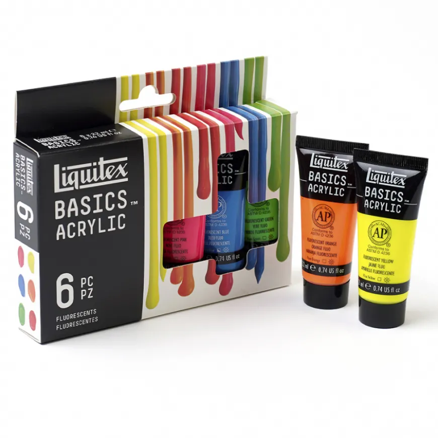 Conjunto Acrílico Fluorescente Basics Liquitex