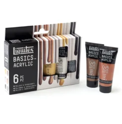 Conjunto Acrílico Metalizado Iridiscente Basics Liquitex