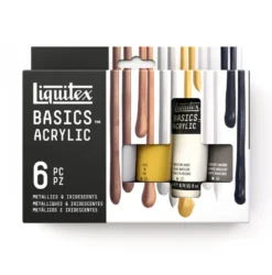 Conjunto Acrílico Metalizado Iridiscente Basics Liquitex