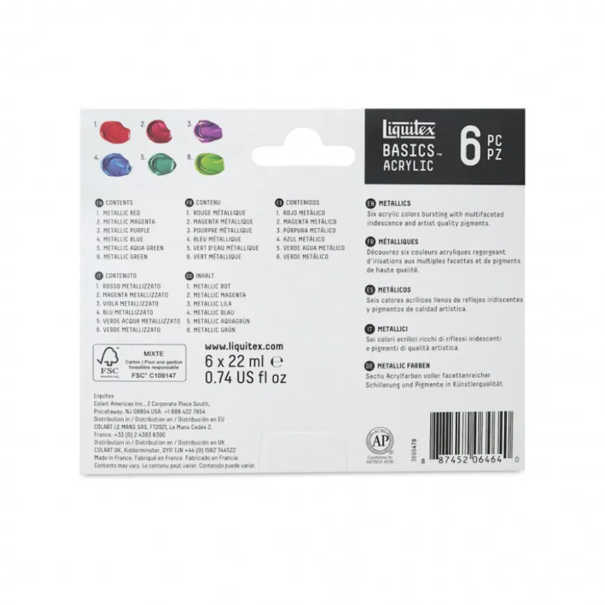 Conjunto Acrílico Metálico Basics Liquitex