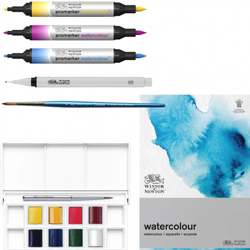 Conjunto Aguarela Mixed Media Winsor & Newton