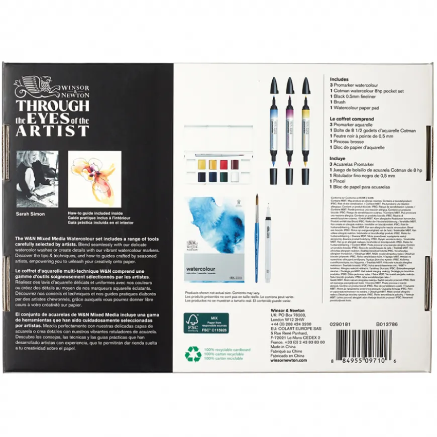 Conjunto Aguarela Mixed Media Winsor & Newton