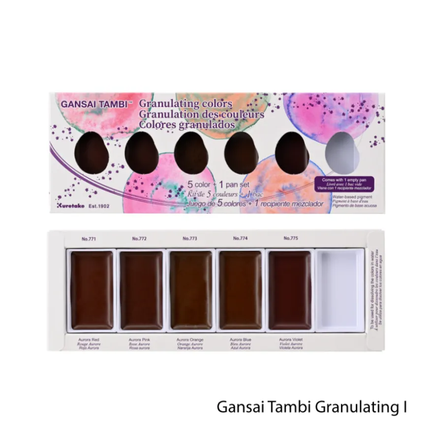 Conjunto Aguarelas Gansai Tambi Tons Granulados