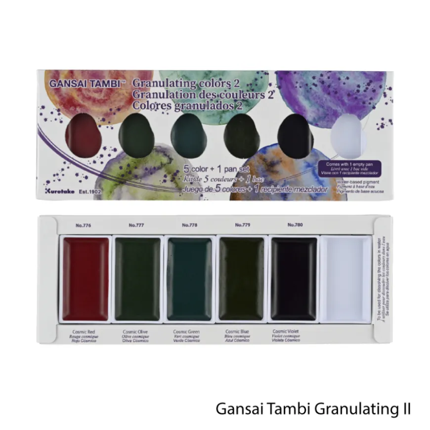 Conjunto Aguarelas Gansai Tambi Tons Granulados