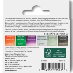 Conjunto Aguarela Tubo Profissional Revival Winsor & Newton