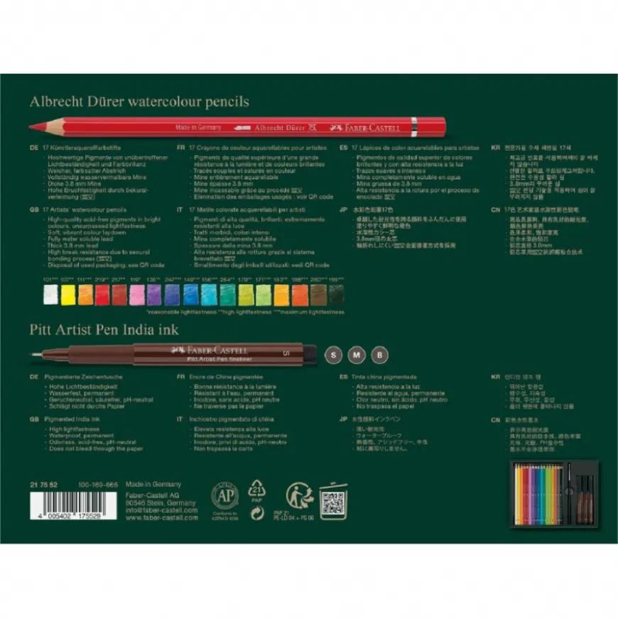 Conjunto Albrecht Durer e Pitt Pen Faber-Castell