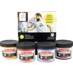 Conjunto Básico Tintas Serigrafia Tecido Speedball