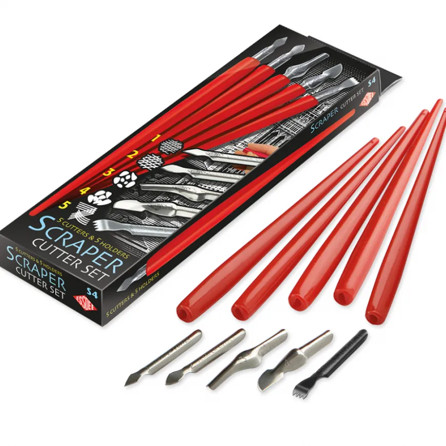 Conjunto Cortador Raspador de 5 Peças + 5 Cabos ESSDEE