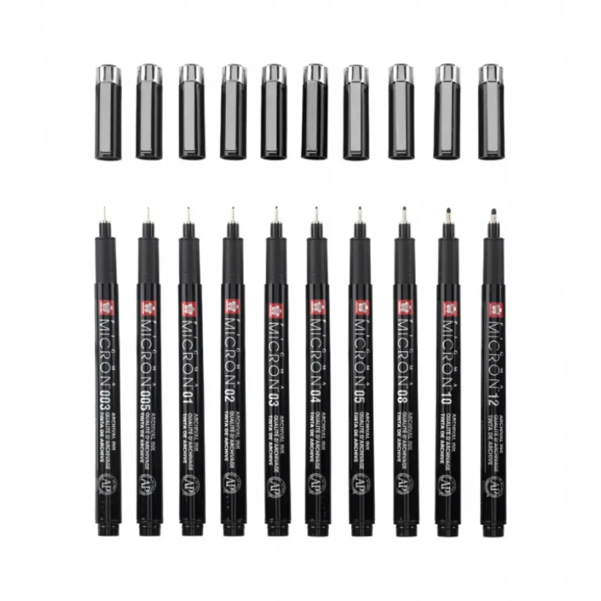 Conjunto de Marcadores Pigma Micron Black Edition Sakura