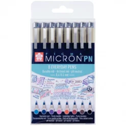 Conjunto de Marcadores Pigma Micron com Ponta de Plástico