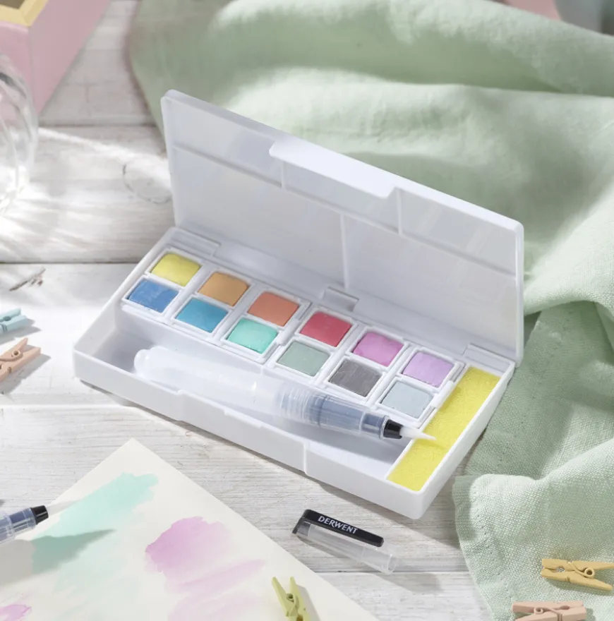 Conjunto de Pastilhas em Tons Pastel Derwent