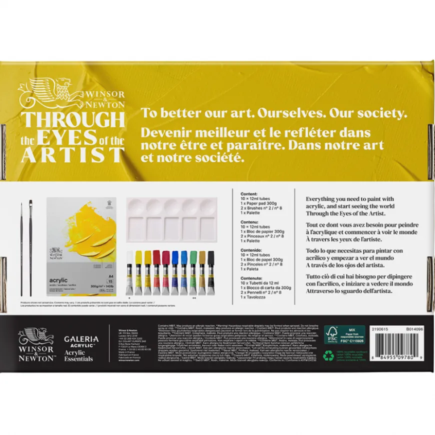 Conjunto Essencial de Acrílico Galeria Winsor & Newton