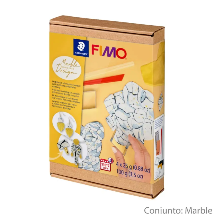 Conjunto FIMO Soft Mármore