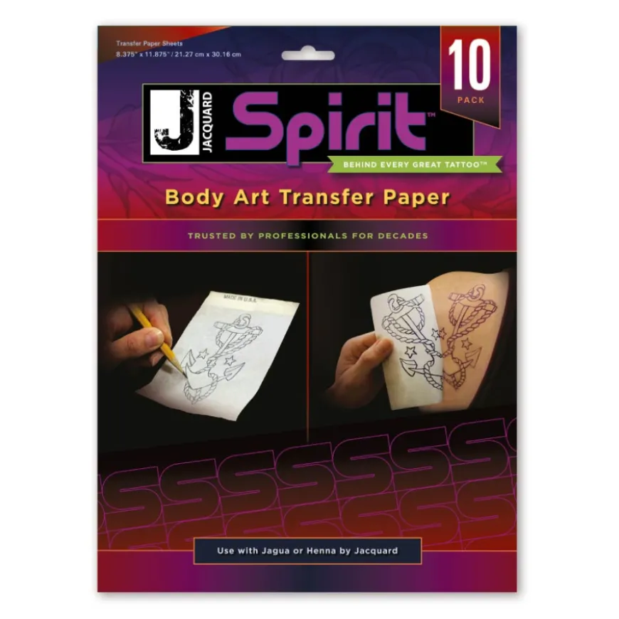 Conjunto 10 Folhas de Transferência Arte Corporal Jacquard