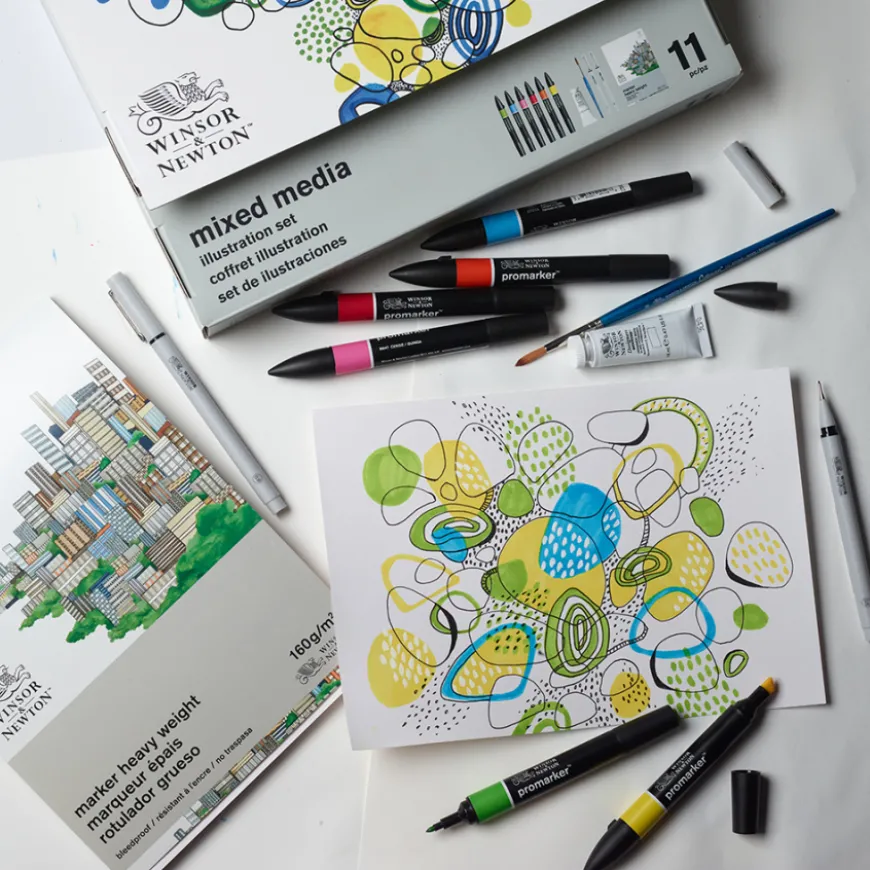 Conjunto Ilustração Mixed Media Winsor & Newton