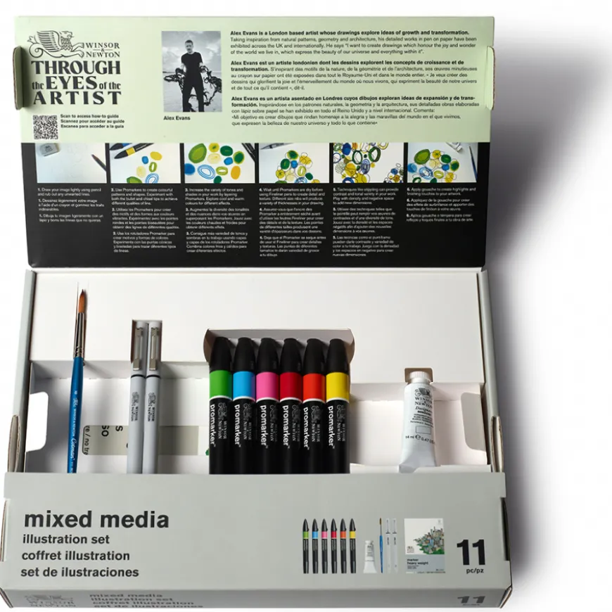 Conjunto Ilustração Mixed Media Winsor & Newton