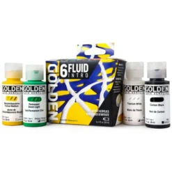 Conjunto Iniciação Acrílico Fluid Golden