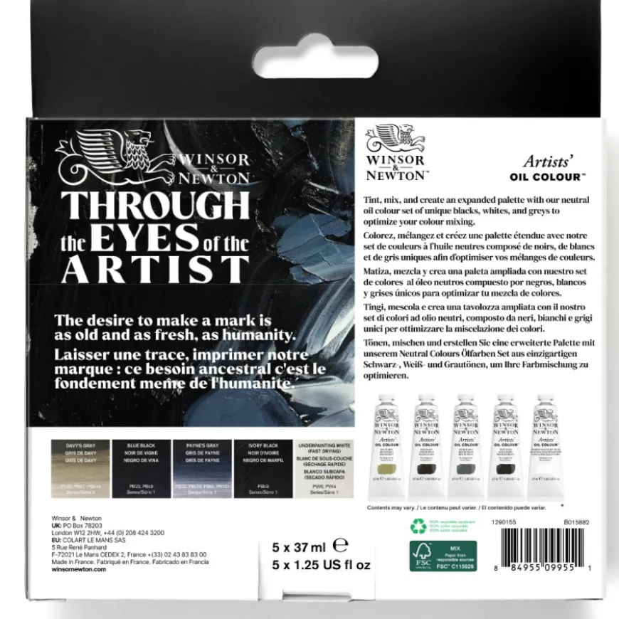 Conjunto Óleo Artist Cores Neutras Winsor & Newton