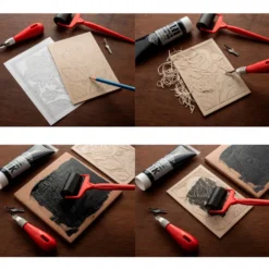 Conjunto Linocut Iniciação ao Linoleo Essdee