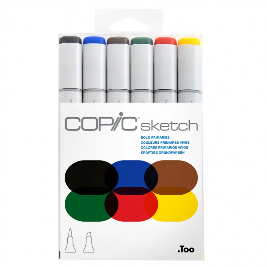 Conjunto Marcadores Copic Sketch - Cores Primárias Vivas