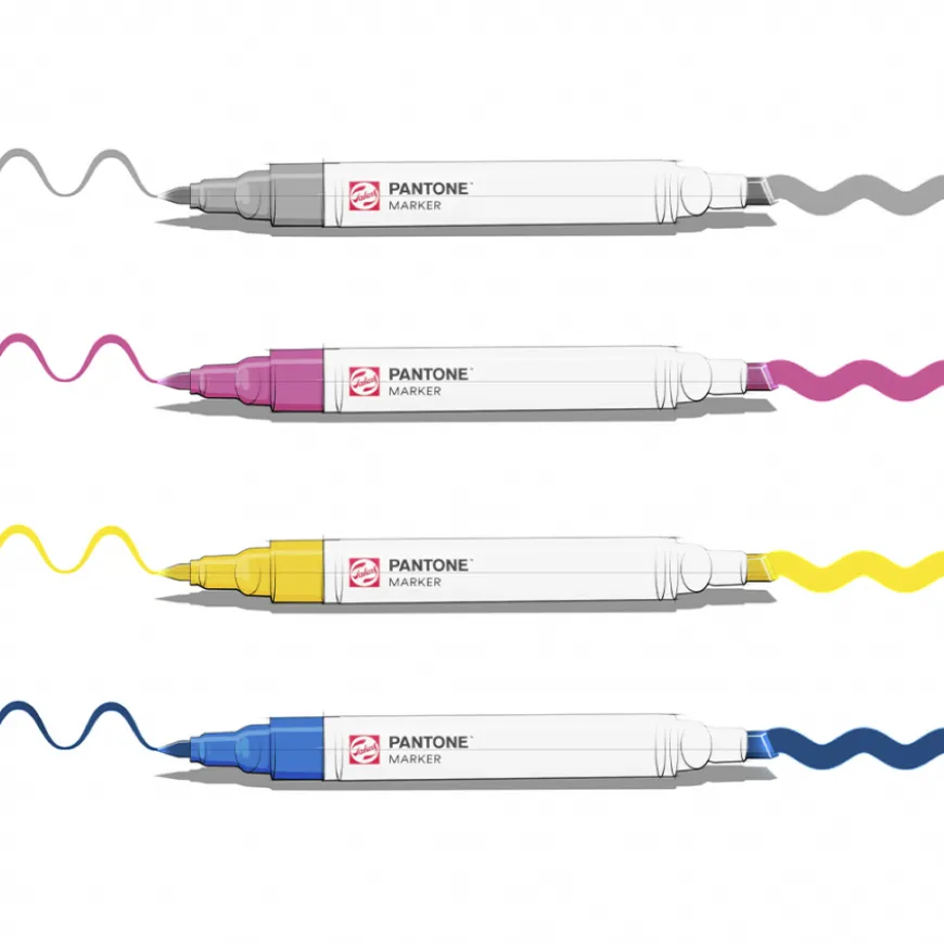Conjunto Marcadores Cores Amarelas Pantone Talens
