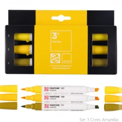Conjunto Marcadores Cores Amarelas Pantone Talens