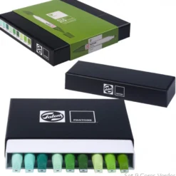 Conjunto Marcadores Cores Azuis Pantone Talens