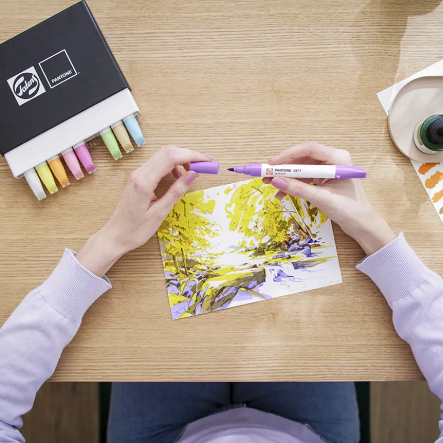 Conjunto Marcadores Cores Temáticas Pantone Talens