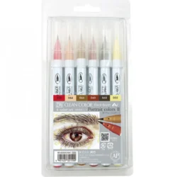Conjunto Marcadores Pincel Clean Color Retrato ZIG