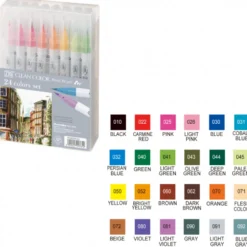 Conjunto Marcadores Pincel Clean Color Real Brush Zig