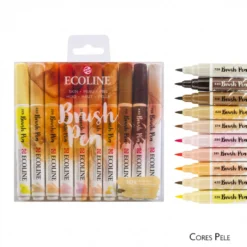 Conjunto 10 Marcadores Pincel Ecoline Talens