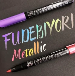 Conjunto Marcadores Pincel Metálicos Fudebiyori Kuretake Zig