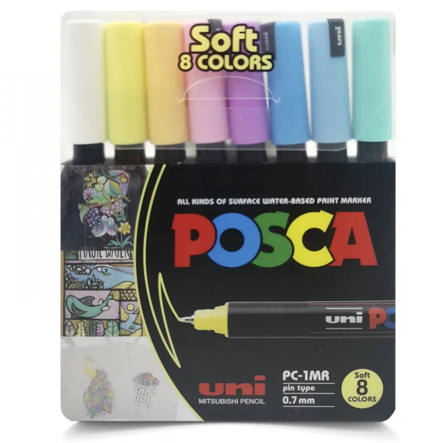 Conjunto Marcadores Soft Colors PC-1MR Posca