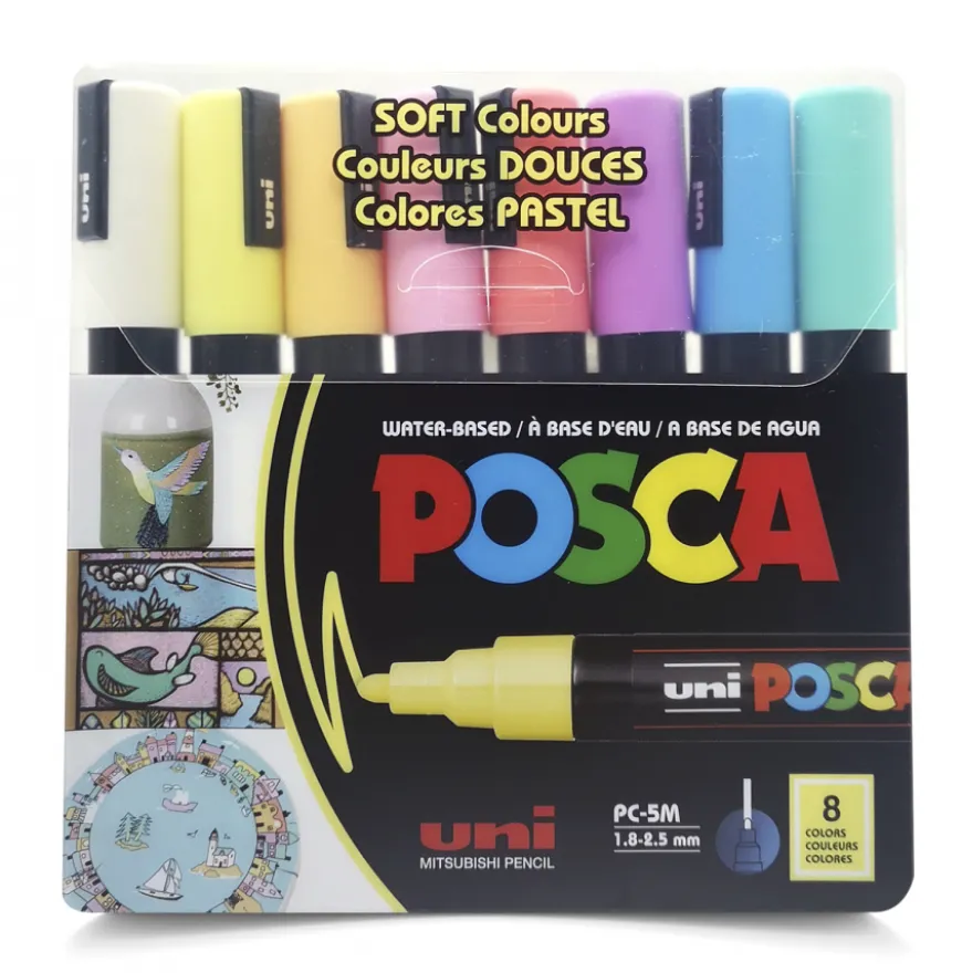 Conjunto Marcadores Soft Colors PC-5M Posca