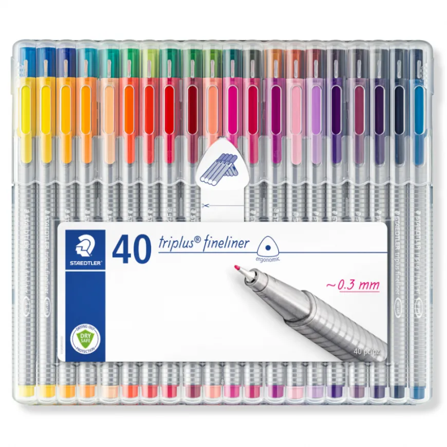 Conjunto Marcadores Triplus Fineliner Staedtler